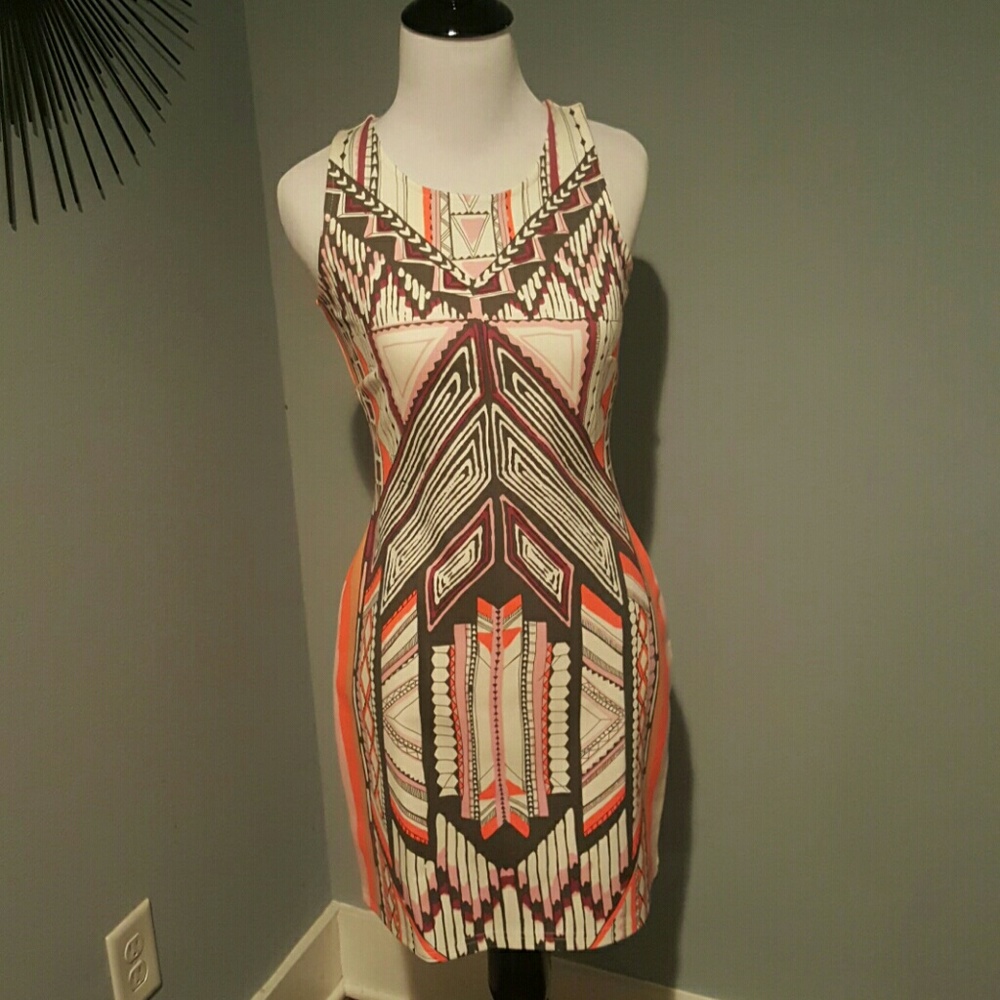 Minkpink silver foil detail on neoprene dress
